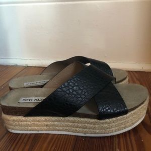 Steve Madden Criss-Cross Strap Platform Sandals